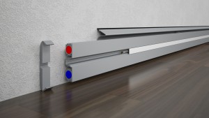 Wand-Aufputz-Montage mit Raumerwärmung